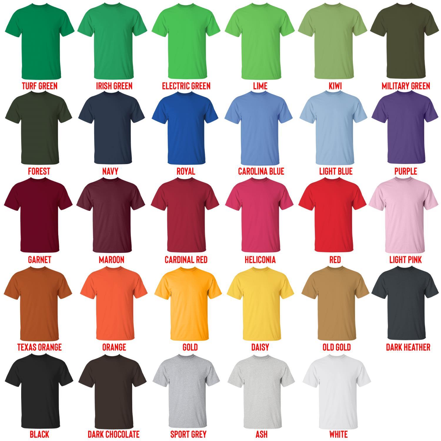t shirt color chart - Sherlock Holmes Merch