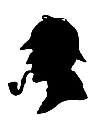 Alternative view of Sherlock Holmes Silhouette Shower Curtain