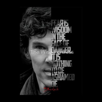 Alternative view of Black And White Sherlock Holmes Tote Bag