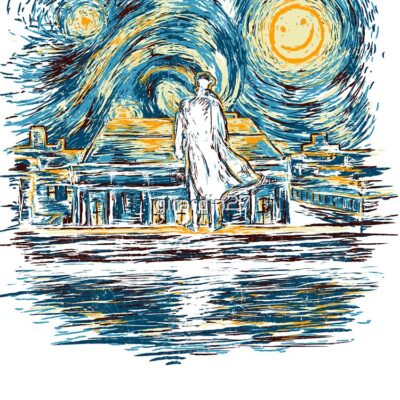 Alternative view of Starry Fall Sherlock Holmes Tote Bag