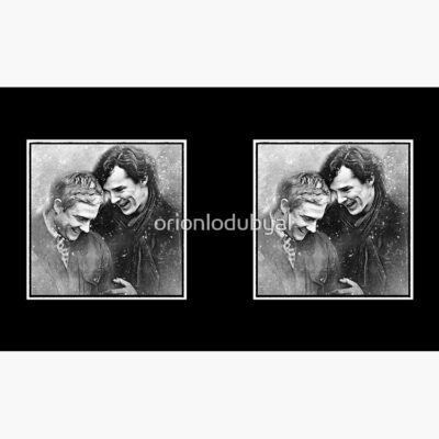 Alternative view of Sherlock Johnlock Laughing In The Snow Mug