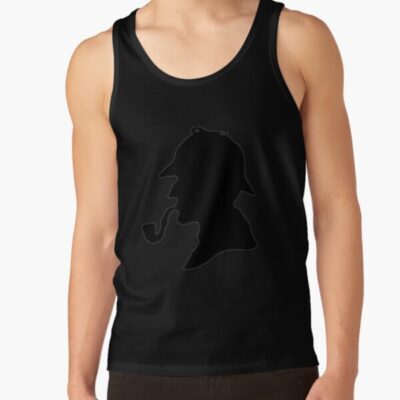 Alternative view of Sherlock Holmes Silhouette Tank Top