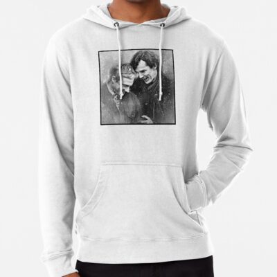 Alternative view of Sherlock Johnlock Laughing In The Snow Hoodie
