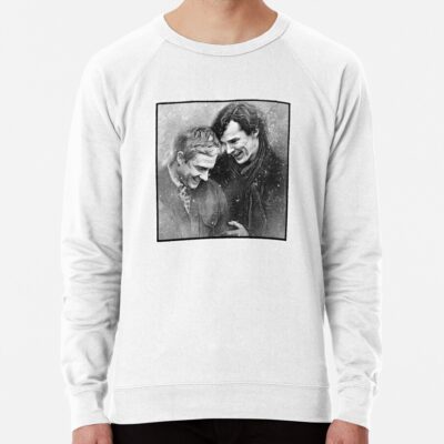 Alternative view of Sherlock Johnlock Laughing In The Snow Sweatshirt