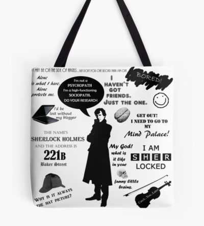 New Sherlock Holmes Quotes Tote Bag