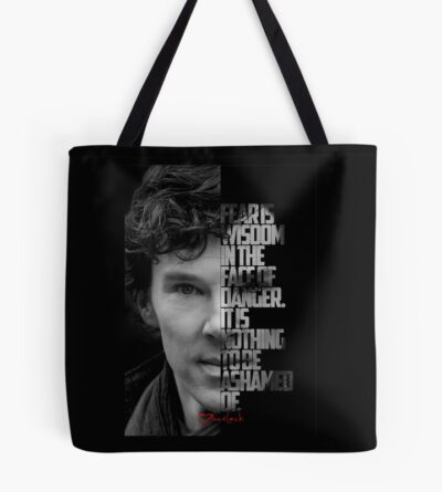 Black And White Sherlock Holmes Tote Bag