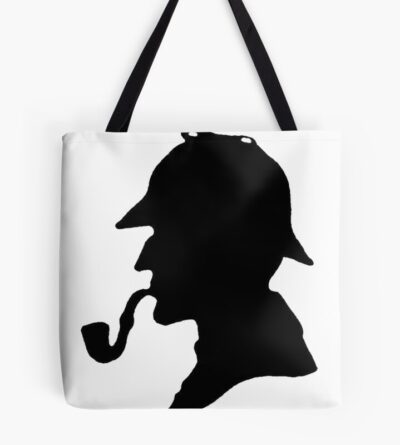 Sherlock Holmes Silhouette Tote Bag