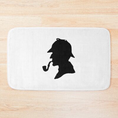 Sherlock Holmes Silhouette Bath Mat