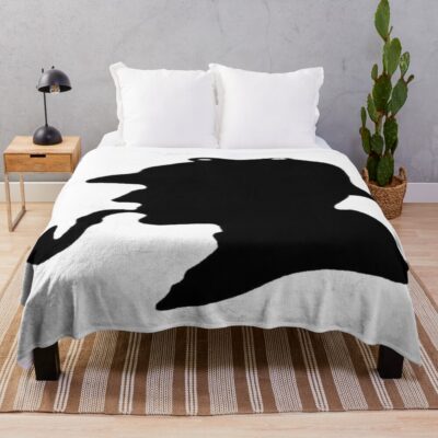 Sherlock Holmes Silhouette Throw Blanket