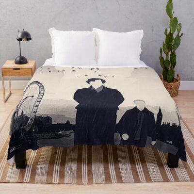 Sherlock Holmes Retro Throw Blanket
