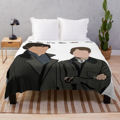 Sherlock Holmes And Watson Throw Blanket
