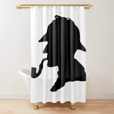 Sherlock Holmes Silhouette Shower Curtain