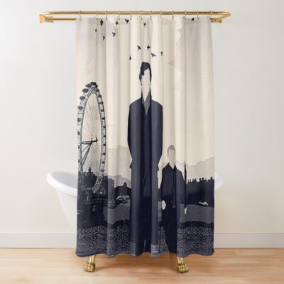 New Design Sherlock Holmes Shower Curtain