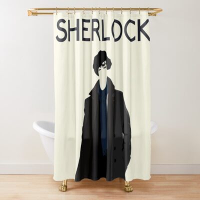 Sherlock Holmes Bassic Shower Curtain