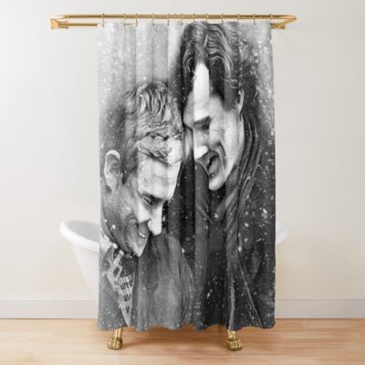 Sherlock Johnlock Laughing Shower Curtain